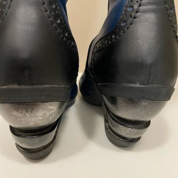 Eject Blue Leather Women’s Boot  in US 6 or EU 36 Made in Portugal - Picture 6 of 14